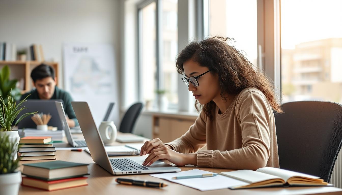 Students working in research laboratory